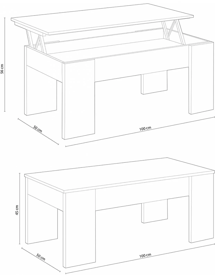 Mesa de Centro Elevable Flow