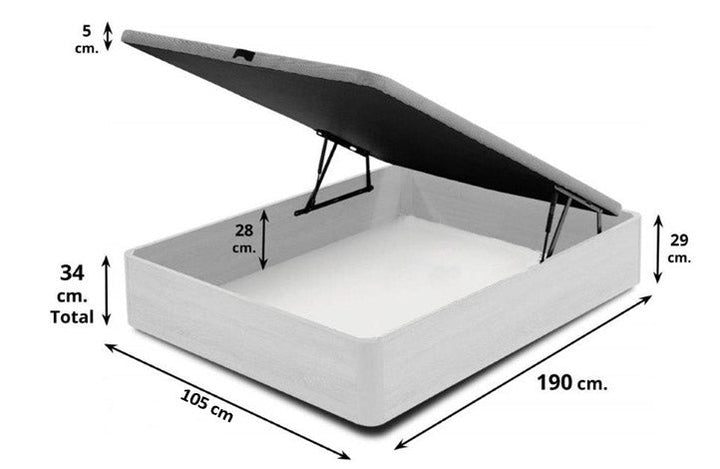 Cama Canapé Abatible Marina 3.0 + Colchón (90, 105, 135 y 150cm x 190cm)