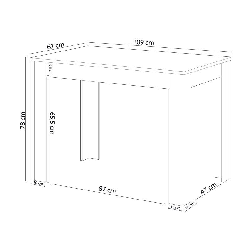 Mesa Auxiliar Cloe 109cm. Comedor o Cocina