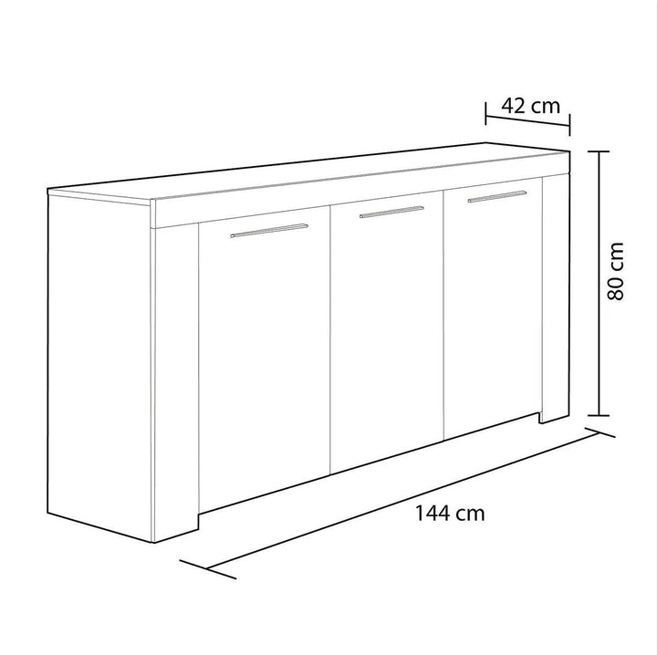 Aparador 3 Puertas Ambit Buffet. Muebles Salon o Comedor