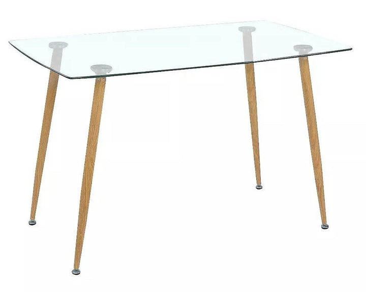 Mesa Cristal Templado Estilo Nordico 120cm. Comedor o Cocina