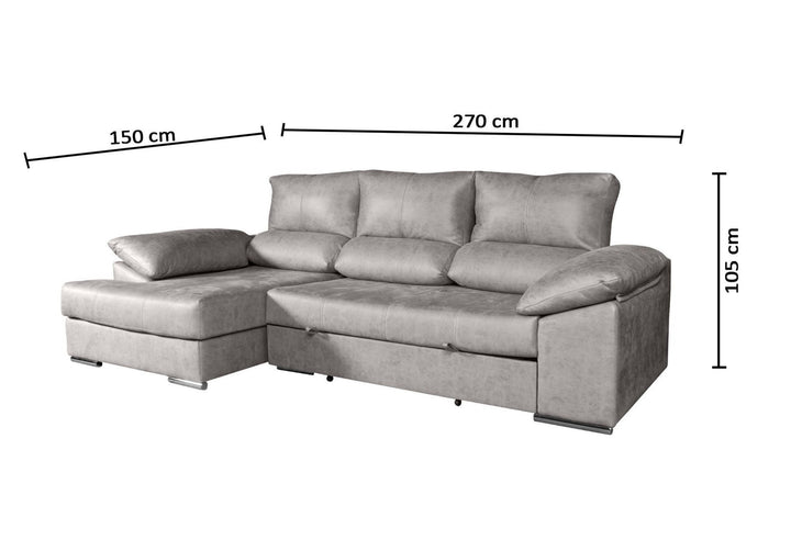 Sofa Cama Chaise Longue Daniel 270cm