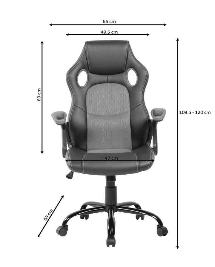 Silla Gaming Ergonomica y Giratoria Atreus Gris. Regulable en Altura