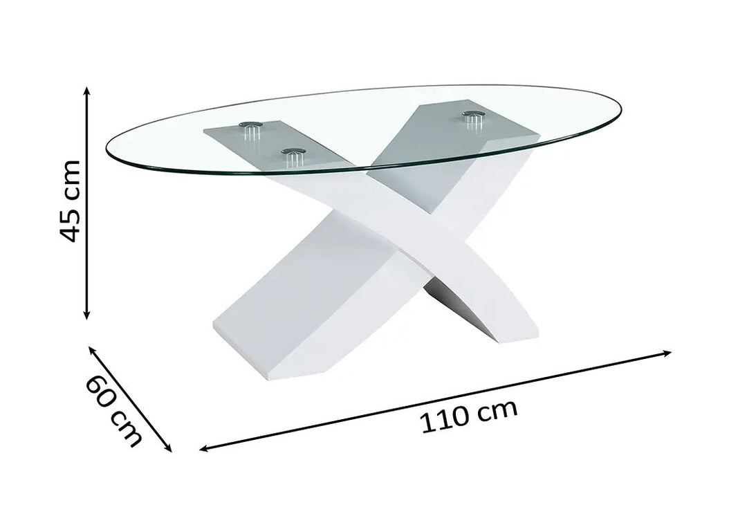 Mesa de Centro de Cristal Templado Lore