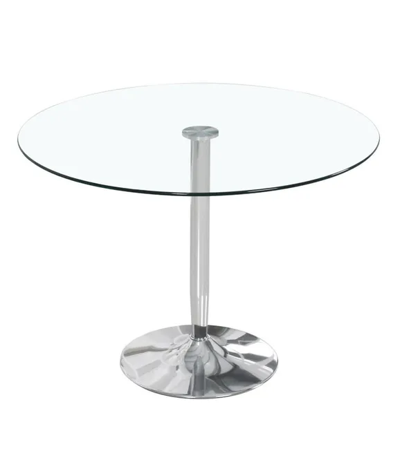 Mesa Redonda de Cristal Templado 90cm. Comedor o Cocina