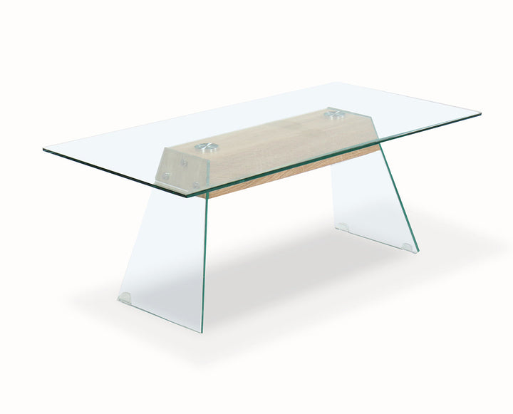 Mesa de Centro de Cristal Templado Rectangular