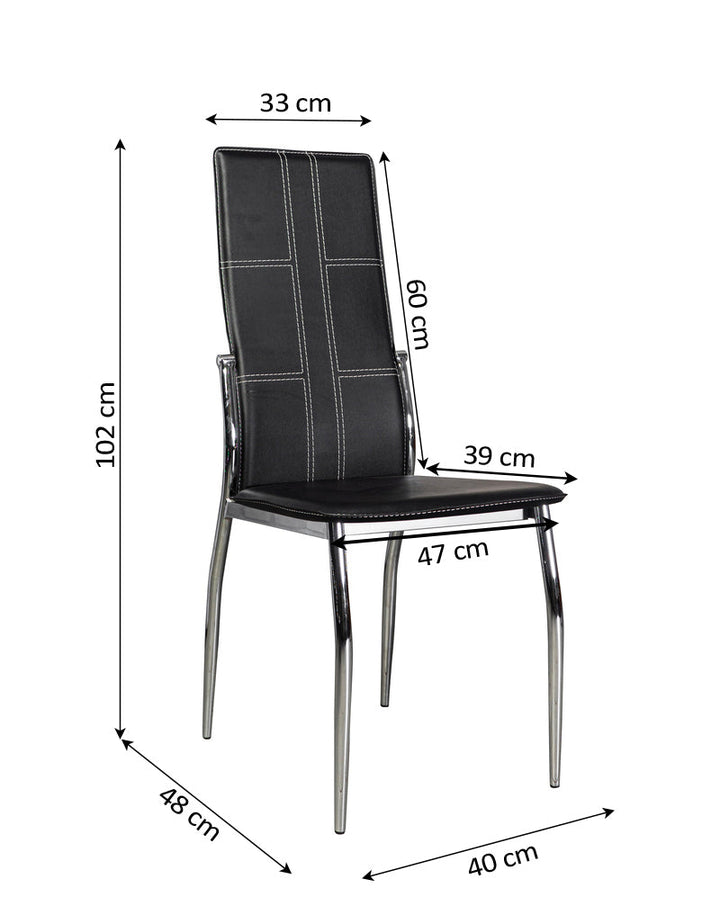 Silla de Comedor en Polipiel/Metal