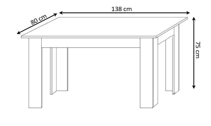 Mesa Fija de Comedor o Cocina Mira 138cm