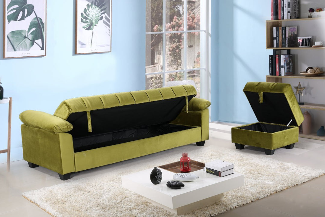 Sofa Cama con Puff Yadhi 210cm