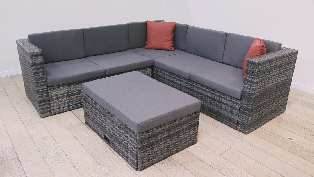 Sofa Rinconera de Ratan PE. Muebles de Jardin y Terraza