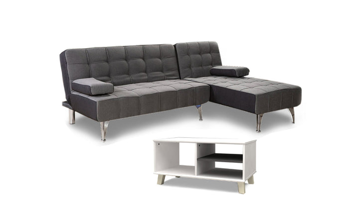 Sofa Cama Chaise Longue XS + Mesita de Centro DN