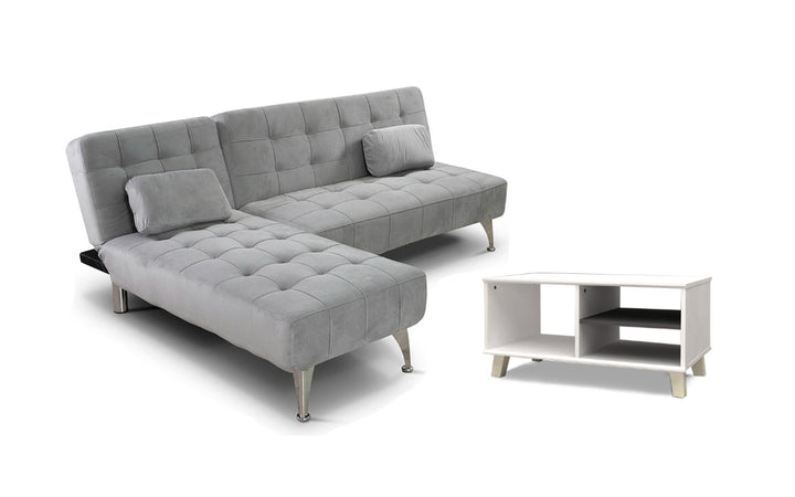 Sofa Cama Chaise Longue XS + Mesita de Centro DN