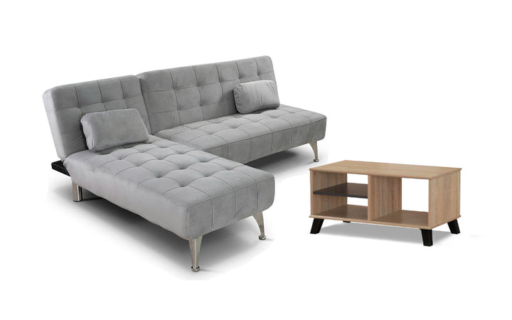 Sofa Cama Chaise Longue XS + Mesita de Centro DN