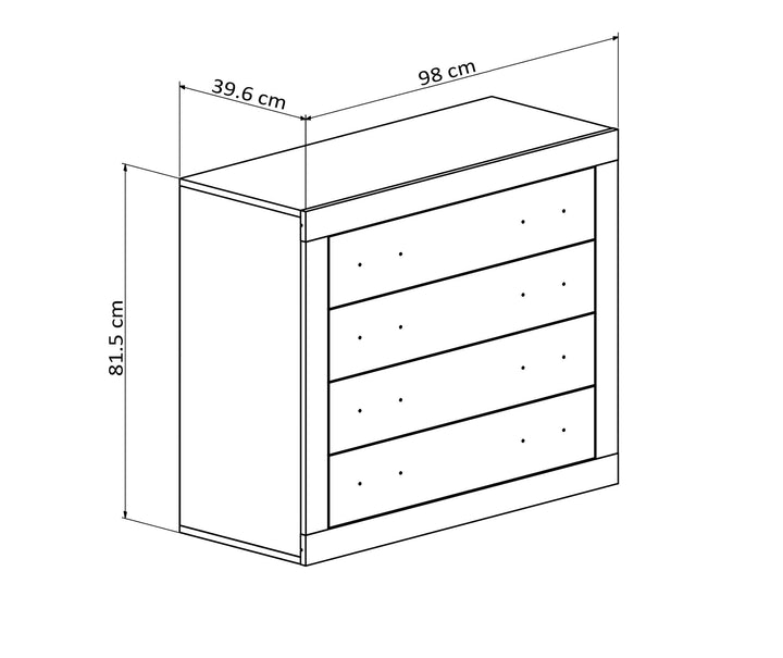 Comoda Lara de 4 Cajones
