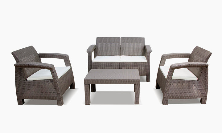 sofá+ 2 Sillones + Mesa de Centro CF. Muebles de Jardin y Terraza Ratan PE