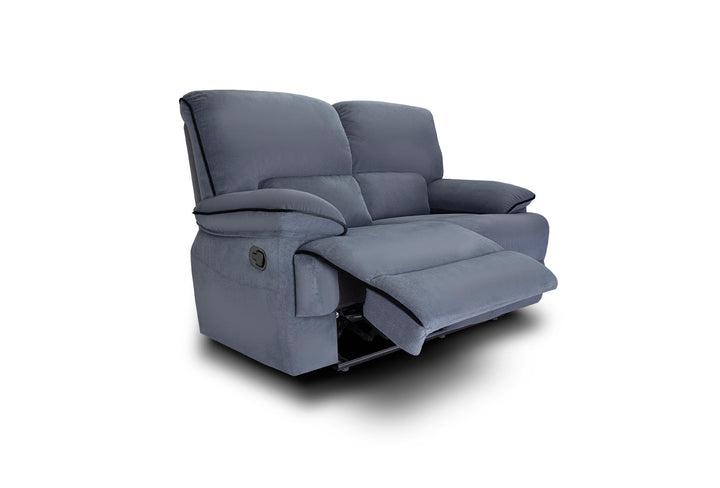 Sofa Reclinable Manual Elijah 2 Plazas Gris