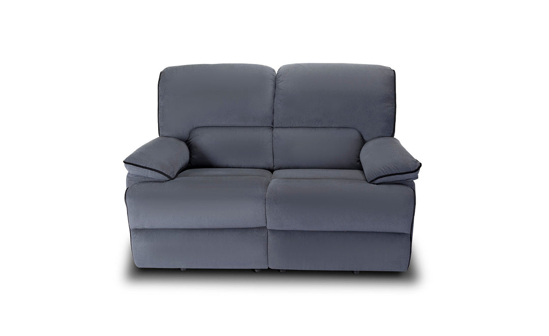 Sofa Reclinable Manual Elijah 2 Plazas Gris