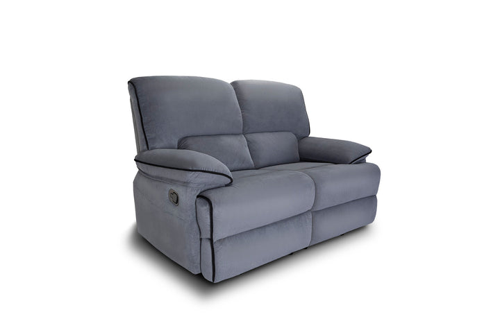 Sofa Reclinable Manual Elijah 2 Plazas Gris