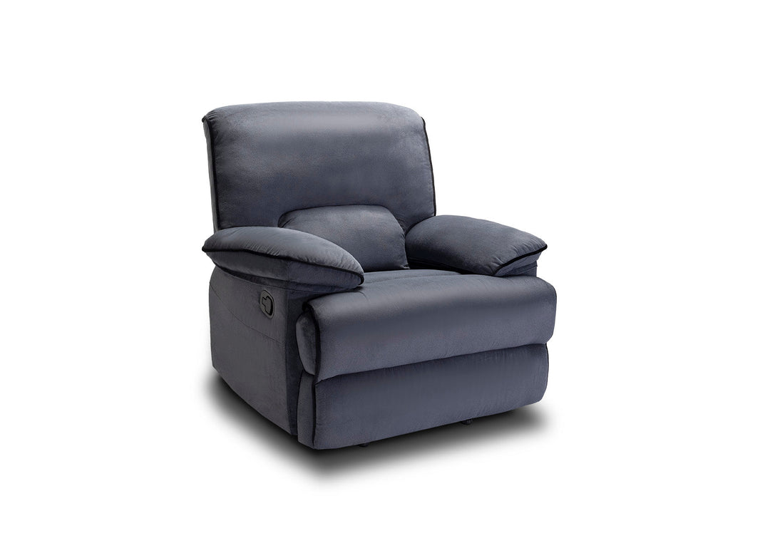 Sillon Reclinable Manual Elijah 1 Plaza Gris