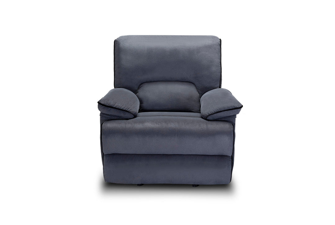 Sillon Reclinable Manual Elijah 1 Plaza Gris