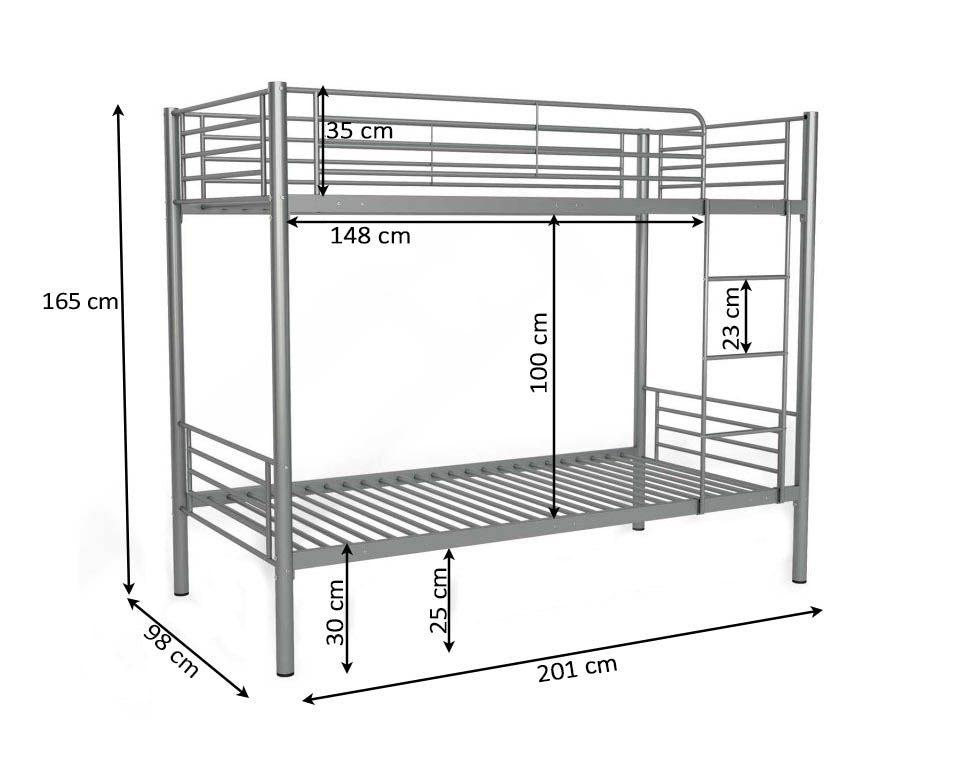 Litera Metalica Doble Cama 90cm