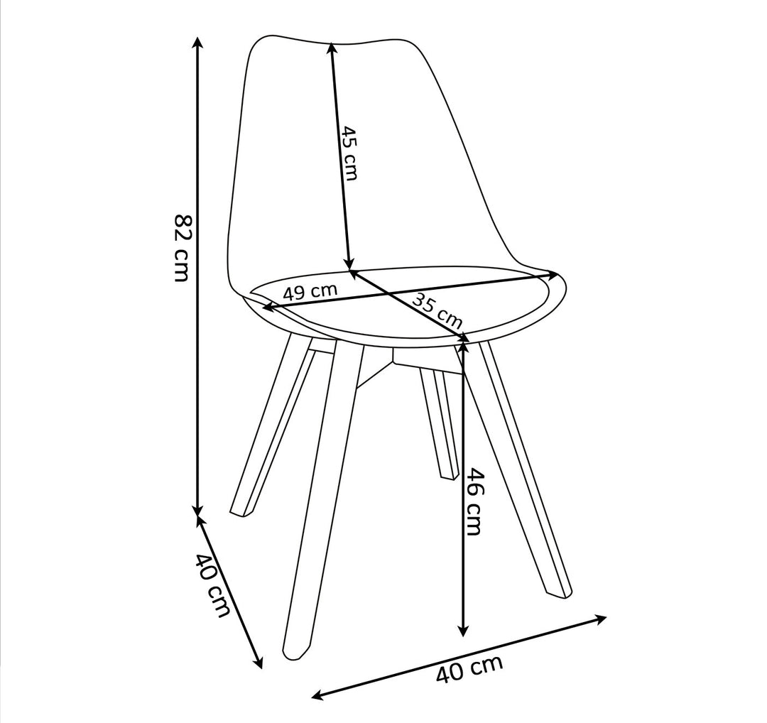 Silla Estilo Nordico (6 Unidades)