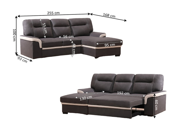 Sofa Cama Chaise Longue Old Farrar 255cm