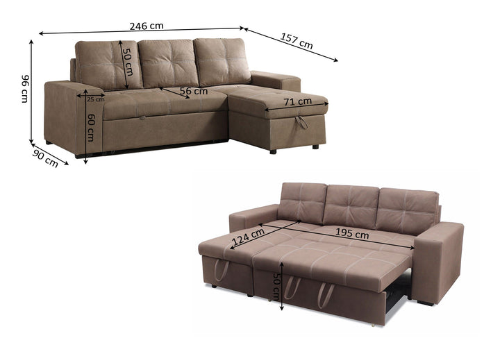 Sofa Cama Chaise Longue Flex 246cm