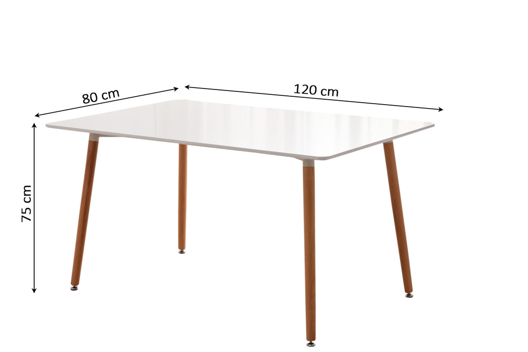 Mesa Nordica de Comedor o Cocina Viken 120cm