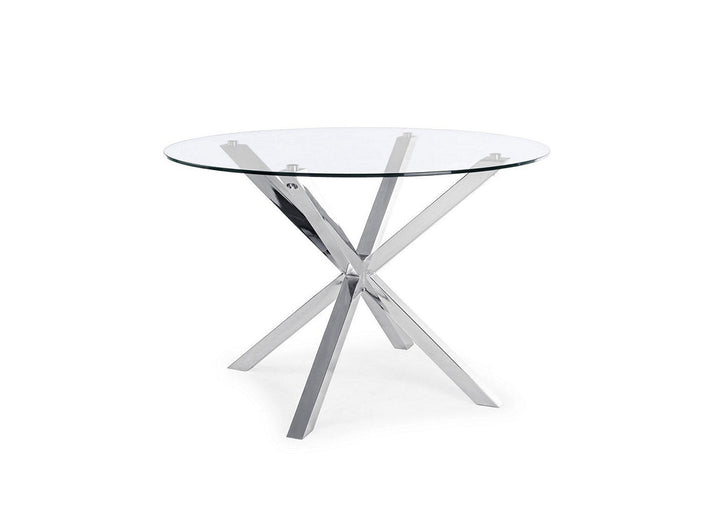 Mesa Redonda de Cristal Templado Aurora 120cm. Comedor o Cocina