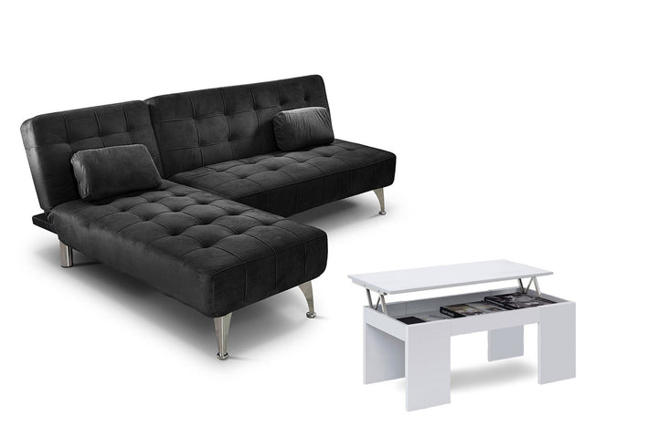 Oferta: Sofa Cama Chaise Longue XS + Mesa de Centro Elevable