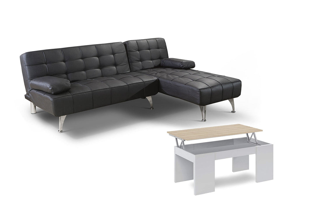 Oferta: Sofa Cama Chaise Longue XS + Mesa de Centro Elevable