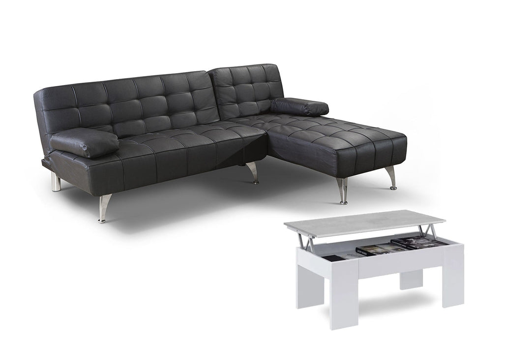 Oferta: Sofa Cama Chaise Longue XS + Mesa de Centro Elevable