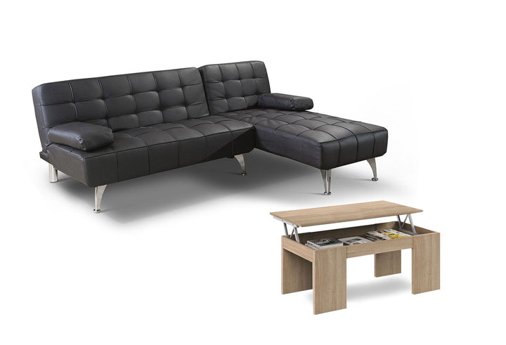 Oferta: Sofa Cama Chaise Longue XS + Mesa de Centro Elevable