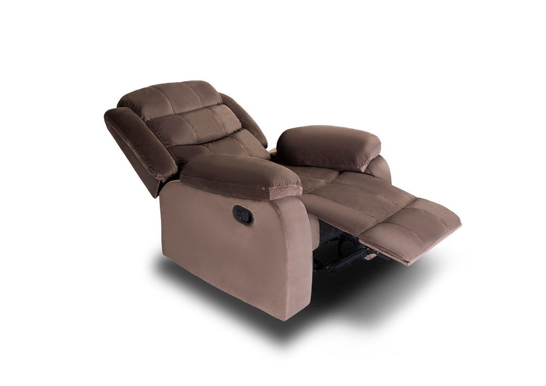 Sillon Reclinable Manual Grace 1 Plaza Marron