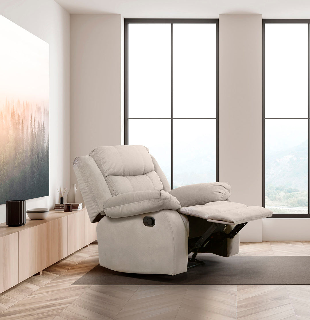 Sillon Reclinable Manual Houston 1 Plaza Marron