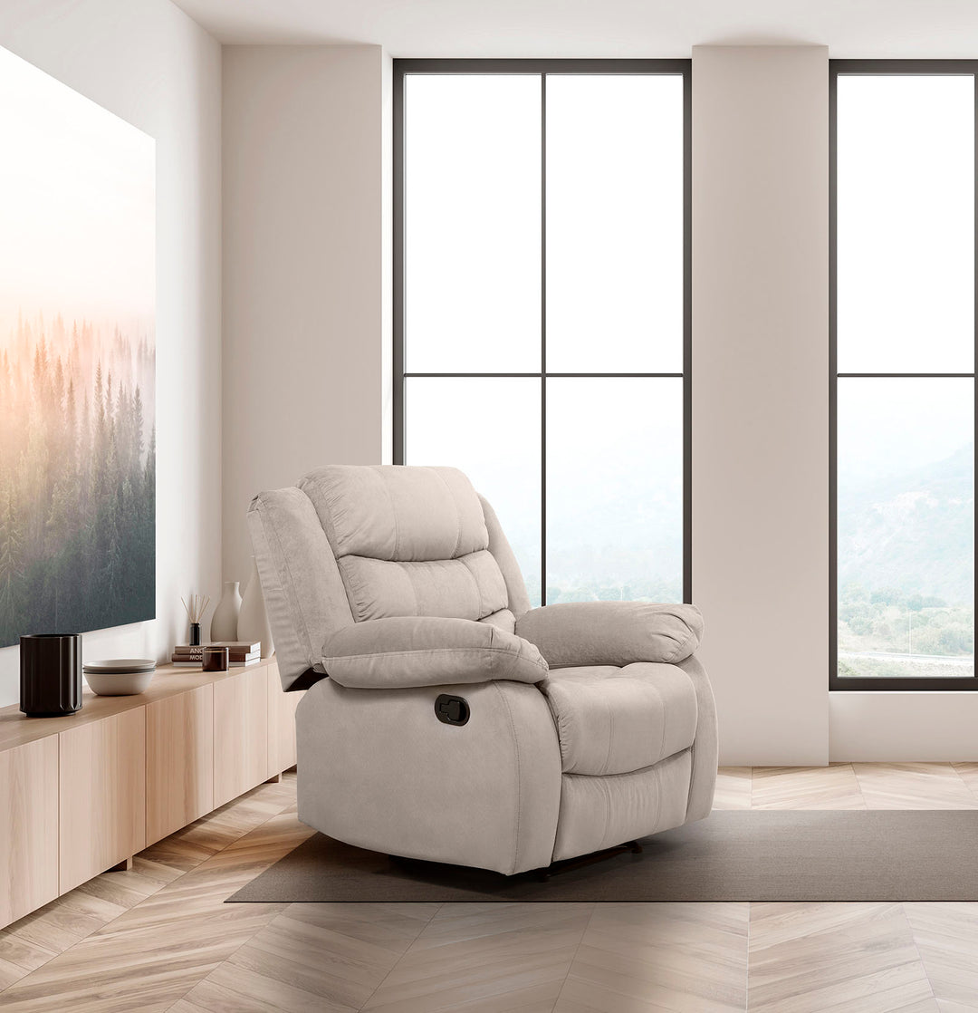 Sillon Reclinable Manual Houston 1 Plaza Marron