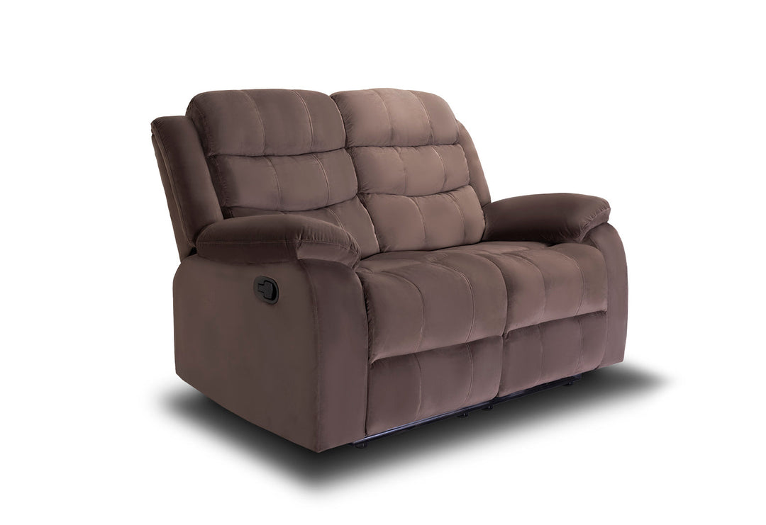 Sofa Reclinable Manual Grace 2 Plazas Marron