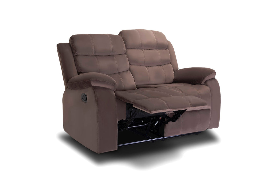 Sofa Reclinable Manual Grace 2 Plazas Marron